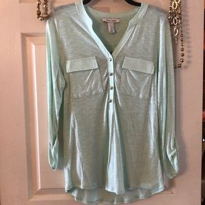 WHBM green neck top NWT! Retails $50